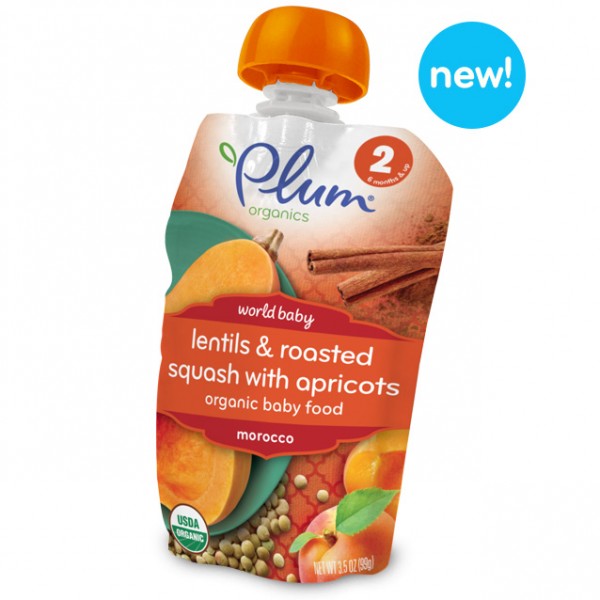 Stage 2 World Baby - Organic Lentils & Roasted Squash with Apricots 99g - Plum Organics - BabyOnline HK
