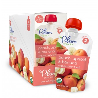 Organic Baby Food - Peach, Apricot & Banana 113g (6 pouches) 