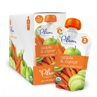 Organic Baby Food - Apple & Carrot 113g (6 pouches) 