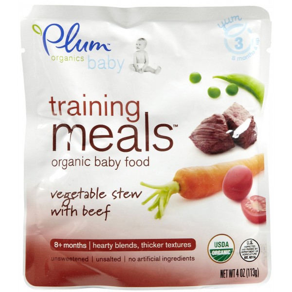 Training Meals - 有機蔬菜、牛肉 113g - Plum Organics - BabyOnline HK