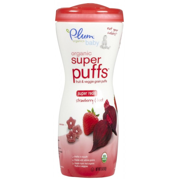 Organic Super Puffs - Super Reds (Strawberry & Beet) - Plum Organics - BabyOnline HK