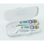 Pororo - Spoon and Fork with Case (Blue) - Edison - BabyOnline HK