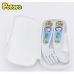 Pororo - Spoon and Fork with Case (Blue) - Edison - BabyOnline HK