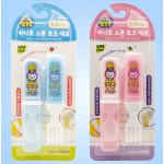 Pororo - Spoon and Fork with Cover (Blue) - Edison - BabyOnline HK