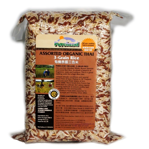 Assorted Organic Thai 3-Grain Rice 1kg - Pureland - BabyOnline HK