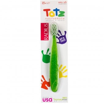 Totz 天然幼兒超軟毛牙刷 (18 個月或以上) - 綠色