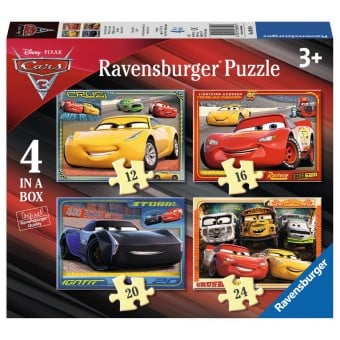 Disney Cars 3 - Puzzle (4 in 1 Box)