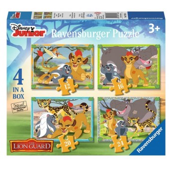 Disney Junior - The Lion Guard - Puzzle (4 in 1 Box)