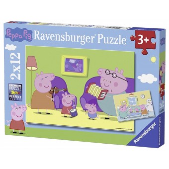 Peppa Pig - At Home with Peppa - Puzzle (2 x 12)