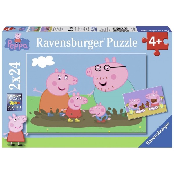 Peppa Pig - Happy Family Life Puzzle (2 x 24) - Ravensburger - BabyOnline HK