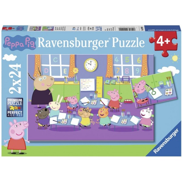 Peppa Pig at Playgroup Puzzle (2 x 24) - Ravensburger - BabyOnline HK