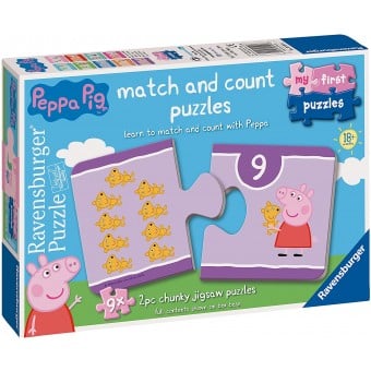 Peppa Pig - My First Match and Count Puzzles (9 x 2)