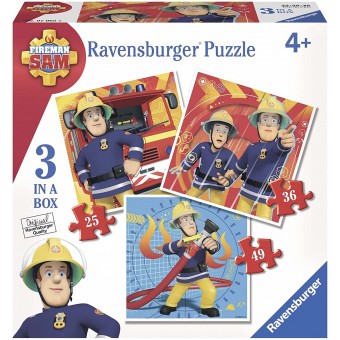 Fireman Sam 3 - Progressive Puzzle (25 / 36 / 49)