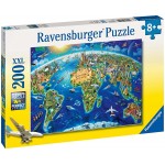 200 XXL Puzzle - World Landmark Map - Ravensburger - BabyOnline HK