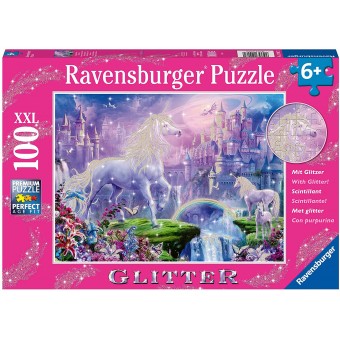 Glittery Puzzle 100 XXL - Unicorn Kingdom