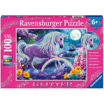 Glittery Puzzle 100 XXL - Glitter Unicorn