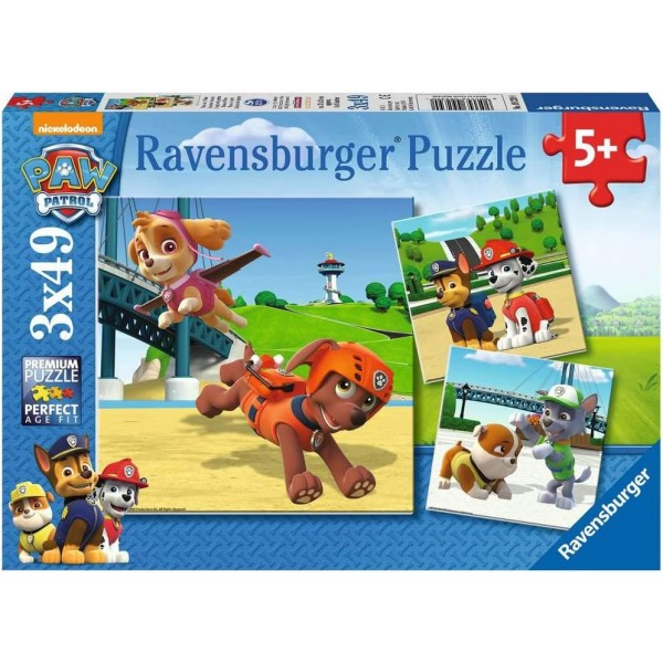 Paw Patrol (Team of 4 Paws) - Puzzle (3 x 49) - Ravensburger - BabyOnline HK