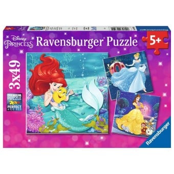 Disney Princess (Princesses Adventure) - Puzzle (3 x 49)