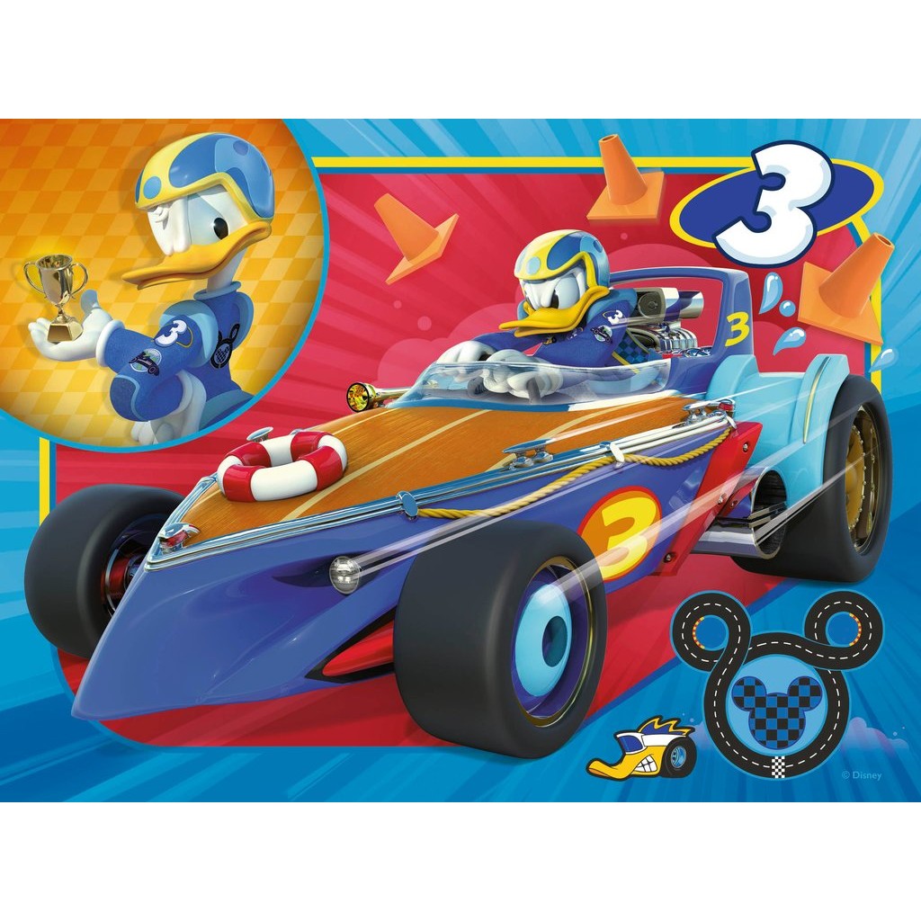 MICKEY AND THE ROADSTER RACERS 4 IN A BOX PUZZLE RAVENSBURGER 