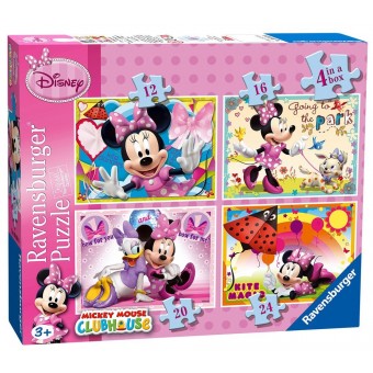 Disney Minnie Mouse Clubhouse - Puzzle (4 in 1 Box)