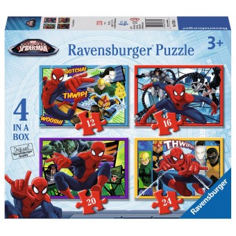 Marvel Ultimate Spiderman - Puzzle (4 in 1 Box)