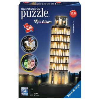 3D Puzzle - Tower of Pisa Night Edition (216 pieces)