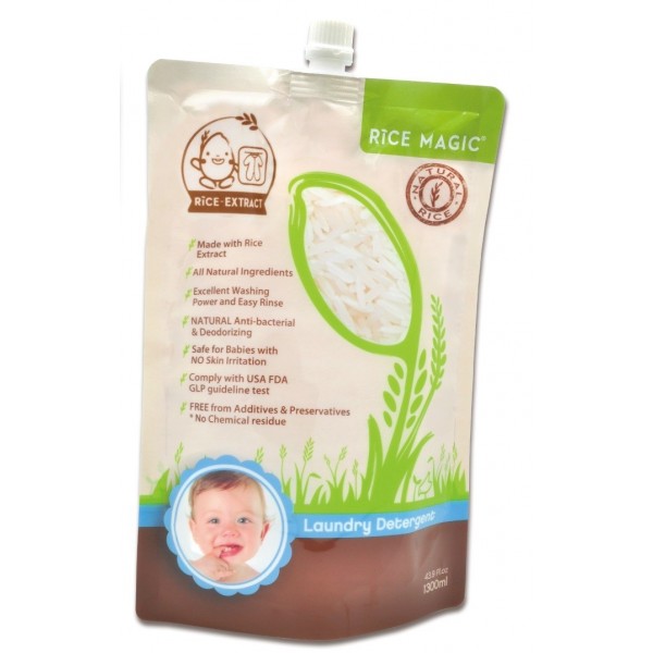 Baby Rice Laundry Detergent (Refill) 1300ml - Rice Magic - BabyOnline HK