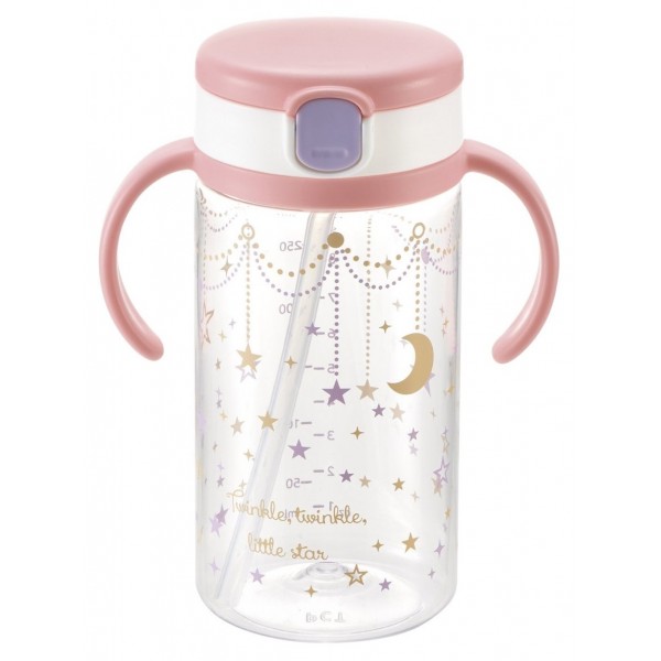 Aqulea - Straw Bottle Mug (Twinkle Star) 320ml - Richell - BabyOnline HK