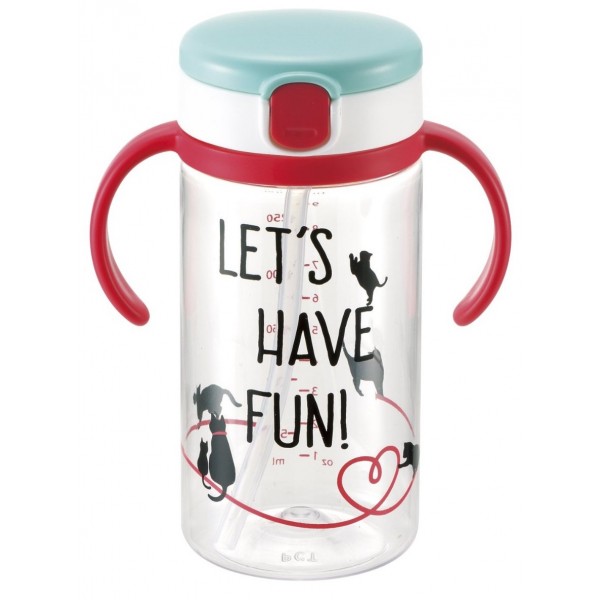 Aqulea - Straw Bottle Mug (Let's Have Fun) 320ml - Richell - BabyOnline HK