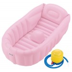 充氣型嬰兒浴盆L 附打氣泵 (粉紅色) - Richell - BabyOnline HK