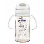 PPSU Straw Bottle 260ml (White) - Richell - BabyOnline HK