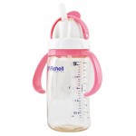 PPSU 吸管型奶瓶 260ml (粉紅色) - Richell - BabyOnline HK