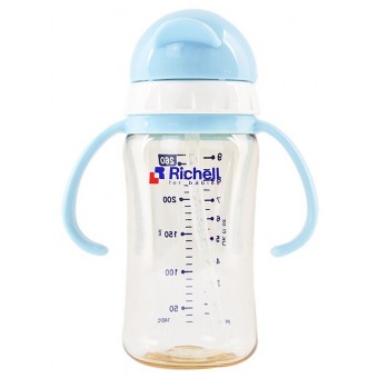 PPSU 吸管型奶瓶 260ml (淺藍色)