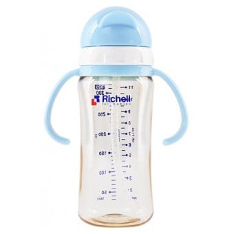 PPSU Straw Bottle 320ml (Blue)