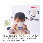 Aqulea R - Straw Training Mug 150ml (Red/Blue) - Richell - BabyOnline HK