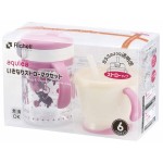 Aqulea R - Straw Bottle Mug Set (Pink) - Richell - BabyOnline HK