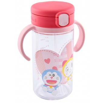 Aqulea - Doraemon Straw Bottle Mug 320ml (Pink)