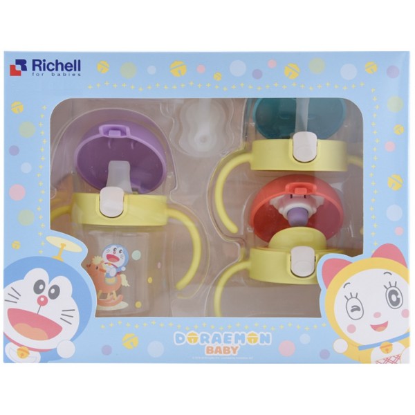 TLI - 多啦A夢 - 三階段訓練杯套裝 (黃色) - Richell - BabyOnline HK