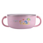Doraemon - Stainless Steel Bowl 620ml with Lid + Spoon (Pink) - Richell - BabyOnline HK