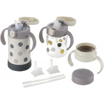 Richell - TLI Premium Step-Up Bottle Mug Set SD (Gray)