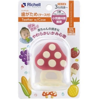 Richell - Mochi Mushroom Teether (Case Included)