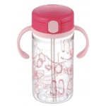 Cup de Mug - Clear Straw Bottle Mug (Pink) 320ml - Richell - BabyOnline HK