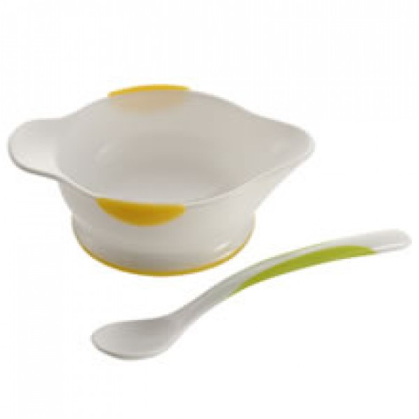 Babyware TRY series Weaning Set (Weaning bowl with Feeding Spoon) - Richell - BabyOnline HK
