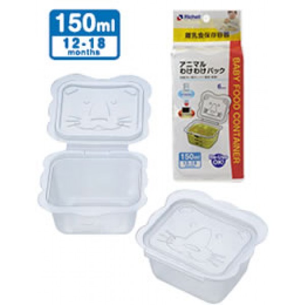 Animal Baby Food Container 150ml (6 pcs) - Richell - BabyOnline HK