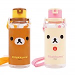 Rilakkuma - BPA Free Straw Bottle with Strap 380ml - San-X - BabyOnline HK