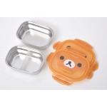 鬆弛熊 - 不鏽鋼餐盒(兩個)連袋 - San-X - BabyOnline HK