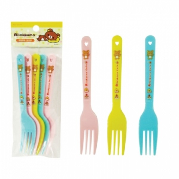 Rilakkuma Plastic Fork (5 pcs) - San-X - BabyOnline HK