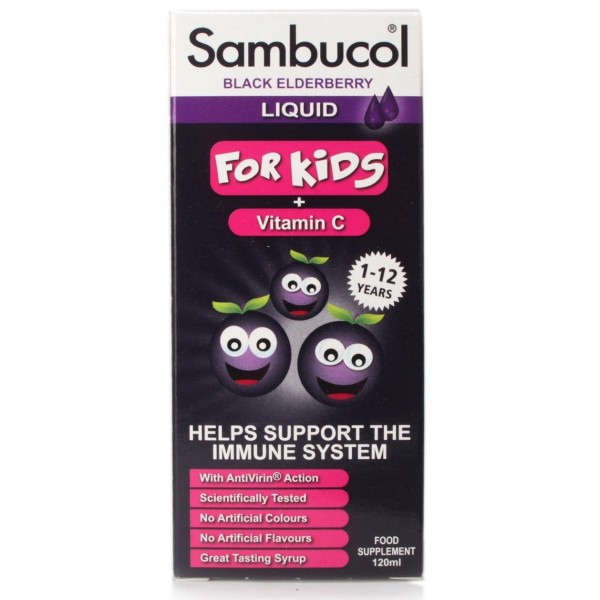 Sambucol Black Elderberry Liquid Extract - Kids Formula 120ml (UK) - Sambucol - BabyOnline HK