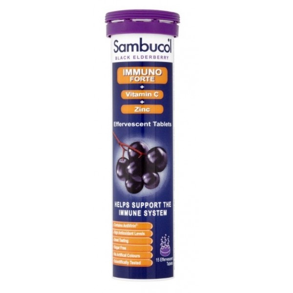 Sambucol Effervescent Immuno Forte (15 Effervescent) (UK) - Sambucol - BabyOnline HK