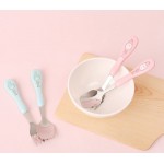 Sumikko Gurashi - Stainless Steel Spoon & Fork (Pink) - San-X - BabyOnline HK